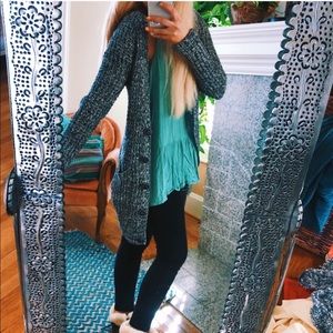AE metal buttoned marled fiber hipster cardi ✨